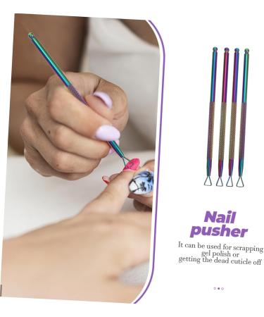 KALLORY Nail Trimmer Nail Care Tools Nail Scraper Metal Cuticle Pusher Cuticle Pusher Set Stainless Triangle Nail Polish Remover Tool (4 Pieces Silver) Pedicure Tools Nail Trimmers Blue - Buy Online on SooperMarket.com