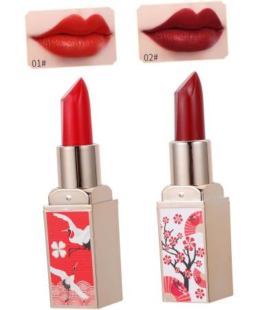 HAPINARY 2pcs Chinese Style Lipstick Non-stick Cup Lipsticks Moisturizing Lipstick Hydrating Lipstick Polymer Clay Cane Lipstick for Lady Lipstick for Women Set Shell Plastic Water Proof 1 count (Pack of 1) As Shown 12 - Buy Online on SooperMarket.com