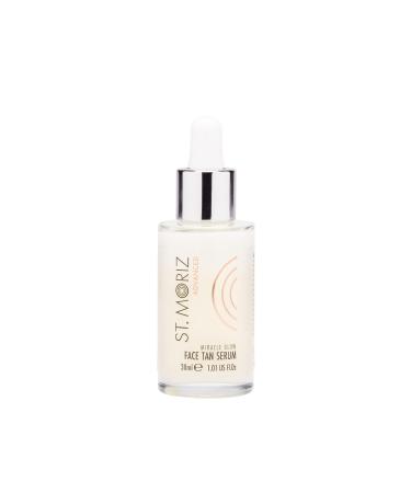 St Moriz Advanced Face Tanner Serum - Miracle Glow Hydrating Self Tan Face Serum with Q10 & Hyaluronic Acid - Natural Sunless Radiant Glow & Gradual Face Self Tanner (1.01 fl oz)