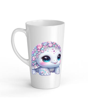 White Ceramic Baby Turtle Mug - Large 483 ml Perfect for Hot Chocolate or Milk Fun and Easy to Use