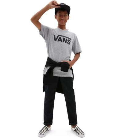 Vans Unisex Kids' K Classic T-Shirt - Grey (Athletic Heather-black Atj), Size 27.5 EU XL - Buy Online on SooperMarket.com
