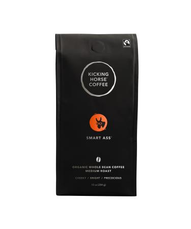Kicking Horse Coffee, Smart Ass, Medium Roast, Whole Bean, 10 Oz - Certified Organic, Fairtrade, Kosher Coffee