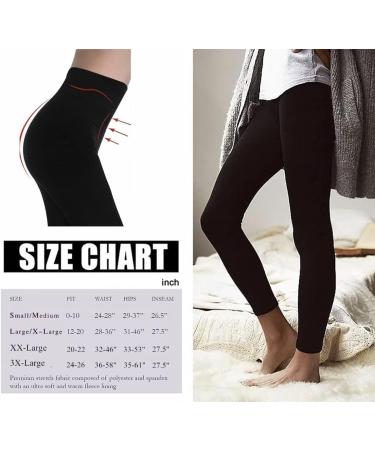 Fleece Lined Women's Thermal High Waist Yoga Pants - Black | Tummy Control, Slimming Workout Leggings - Buy Online on SooperMarket.com