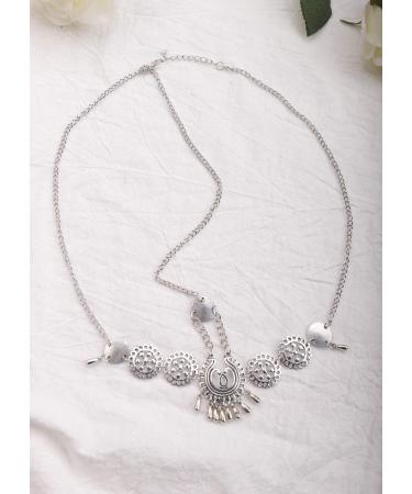 Missgrace Bohemian Vintage Silver Headband with Tassels & Pearls for Women and Girls - Buy Online on SooperMarket.com