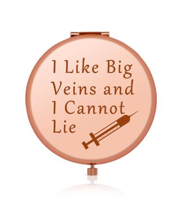 Phlebotomist Gifts for Women Nurse Gifts Rose Gold Compact Mirror Phlebotomy Gifts for Students Appreciation Gifts for Phlebotomy Technician Graduation Gift for Medical Christmas Birthday Gift
