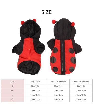Shop Bagima Ladybug Dog Costume | Warm Hooded Sweater for Small Dogs | Perfect Halloween & Winter Outfit - Buy Online on SooperMarket.com