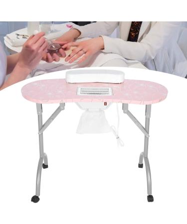 BYERZ BYERZ Folding Nail Table Manicure Station Easy Move Round Corner Design Salon Shop for Home Manicure Shop Beauty Salon