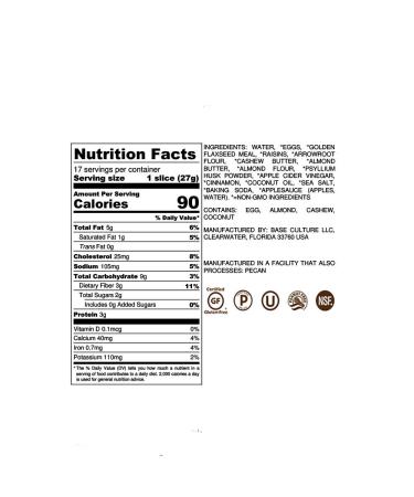 Paleo Almond Butter  Cinnamon Almond  100% Paleo Certified and Gluten Free Almond Butter  6g Protein Per Serving  Crafted by Base Culture (1 Count) - Buy Online on SooperMarket.com