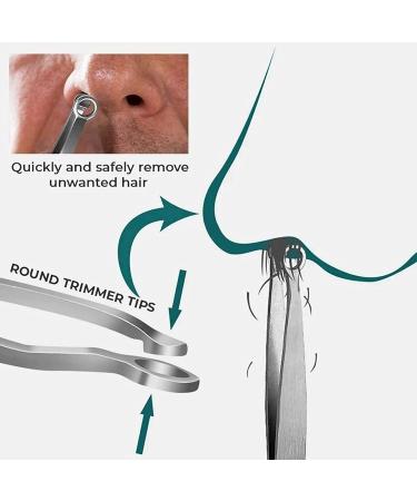 2Pcs Stainless Steel Nose Hair Tweezers - Precision Hair Removal for Men & Women - Buy Online on SooperMarket.com