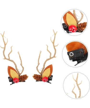 minkissy 2 Pairs Christmas Glow Barrette Winter Hair Barrettes Christmas Hair Clips for Women Pine Cone Berry Hairpins Led Deer Antlers Hair Clips Hair Bands Resin Elk Miss Pine Cones - Buy Online on SooperMarket.com