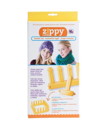 Authentic Knitting Board Bundle Zippy Master Set  Jumbo Gauge  Modular Loom
