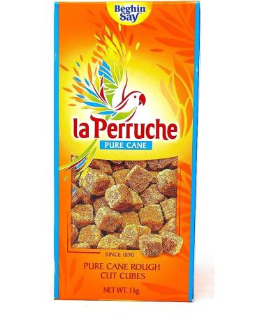 La Perruche Pure Cane Rough Cut Cubes Brown | 100% Cane | Ideal for Tea and Coffee | Perfect for Cafes and Hotels | 1kg (Pack of 3)
