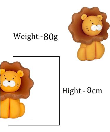 Lion Cake Topper - Edible Fondant Safari Jungle Cupcake Birthday Decoration with an Edible Glue - Baby Shower Party Supplies - Buy Online on SooperMarket.com