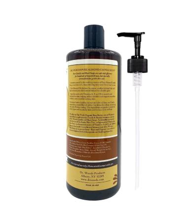Dr. Woods Almond Castile Soap with Organic Shea Butter - 32 oz Pump Bottle - Buy Online on SooperMarket.com
