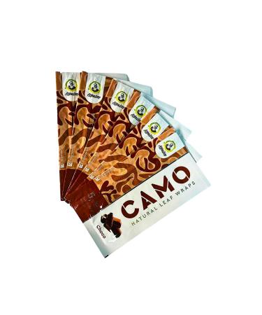6 Packs CAMO Natural Leaf Wraps Chocolate 30 Sheets Herbal Chamomile Mate + DSS Scoop Card