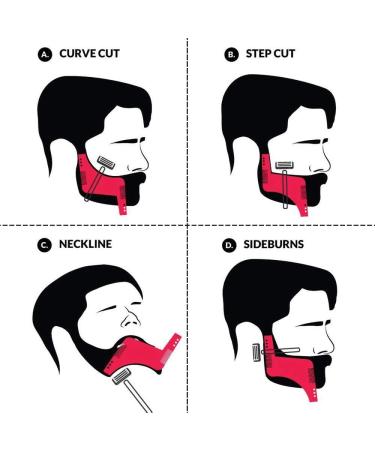 Harlington Group Beard Shaping Tool + Nose Hair Scissors Combo - Men's Facial Hair Styling Kit for Perfect Curve Cut Edging, Neckline, and Goatee Beard - Buy Online on SooperMarket.com