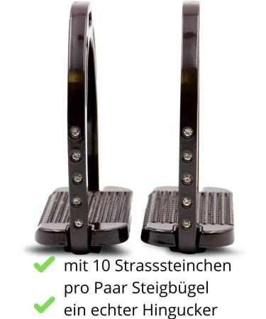 Buy Extra Light Aluminum Amka Stirrup with Rhinestones - Wide Tread Dark Brown & Light Brown Options - International Shipping Available - Buy Online on SooperMarket.com