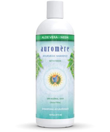Auromere Ayurvedic Shampoo Aloe Vera Neem - Vegan Natural Sulfate Free Paraben Free for Dry to Normal Hair