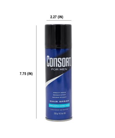 Consort Extra Hold Hair Spray Unscented 8.3 Oz 8.3 Ounce (Pack of 1) Unscented Extra Hold Aerosol - Buy Online on SooperMarket.com