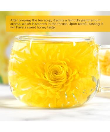 SIJIYUNLI-Golden Chrysanthemum 20g/0.7oz Non caffeinated loose tea floral tea suitable for people with breath clearing internal heat White Chrysanthemum Flower Tea Flower Tea - Buy Online on SooperMarket.com