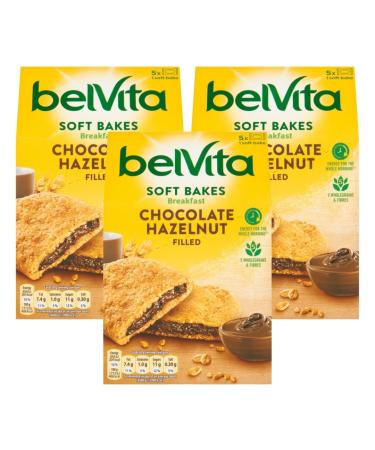Breakfast Biscuit Bundle Consisting of Belvita Soft Bakes Chocolate Hazelnut 250g (3 Pack)