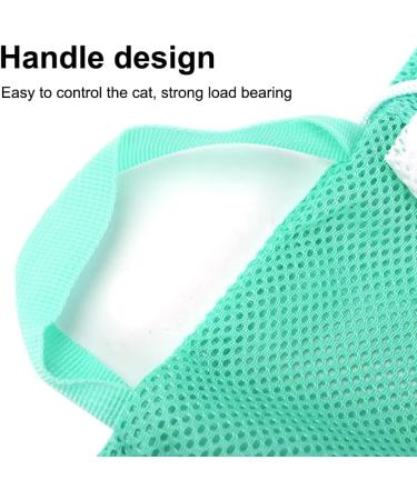 Buy Mioyoow Cat Bathing Bag - Breathable Adjustable Mesh Bag for Kittens | Perfect for Bathing Nail Cutting & Ear Cleaning | Green & White - Buy Online on SooperMarket.com
