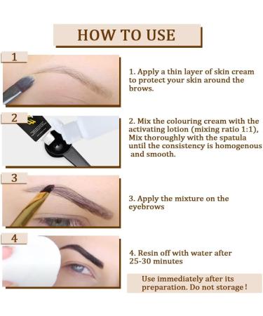 Reddhoon Eyebrow Tint Dye Kit Long Lasting Brow Dye Cream for Eyebrow Tinting Semi Permanent Eyebrow Dye Kit with Brush Makeup Tools for Professional and Beginner 02# Maroon - Buy Online on SooperMarket.com