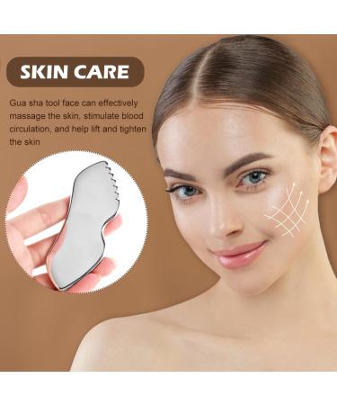 Stainless Steel Gua Sha Facial Tools | Sculpting & Massage for Face Neck & Body - Buy Online on SooperMarket.com
