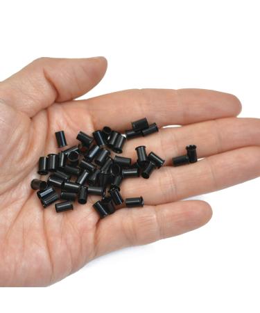 500 Pcs 3.4mm Micro Link Copper Tubes Beads Locks for I-Tip Hair Extensions (Black) - Buy Online on SooperMarket.com
