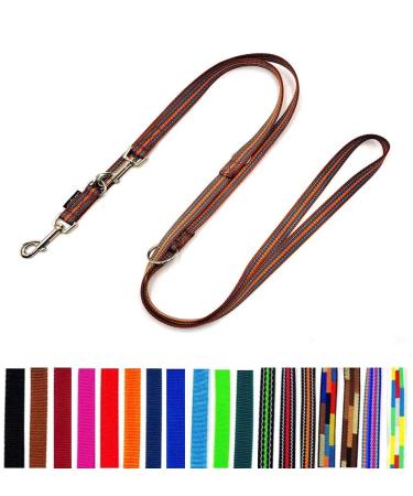 Dog linen duplicable 2m / 2.40m / 3.50m / 5m large dogs 20mm / 25mm (Hawaii (brown curry turkey) 20mm 2.00m) Hawaii (brown curry-t rkis) 20mm 2.00m