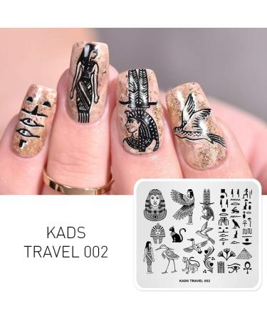 KADS Nail Stamping Plate Egypt Travel Templates for Manicure - TR002 - Buy Online on SooperMarket.com
