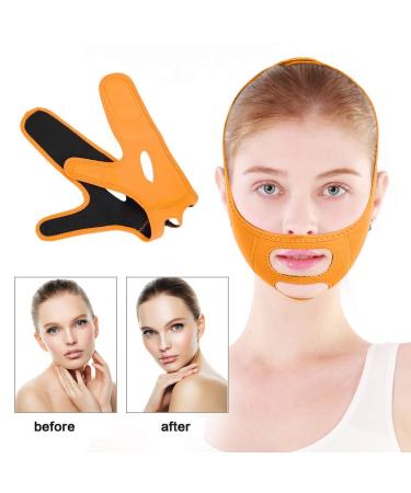 Facial Slimming Bandages V-face Line Belt Reducer and Anti-wrinkle Face Care Compact Skin(Orange)