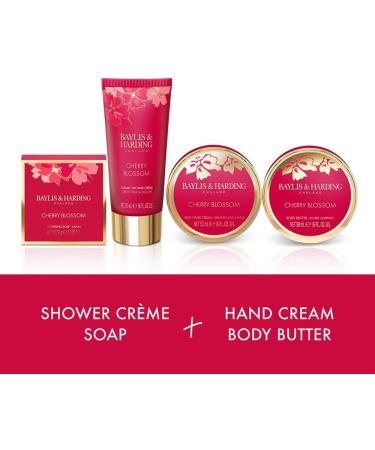 Baylis & Harding Boudoire Cherry Blossom Luxury Pamper Tin Gift Set - Vegan Friendly - Buy Online on SooperMarket.com