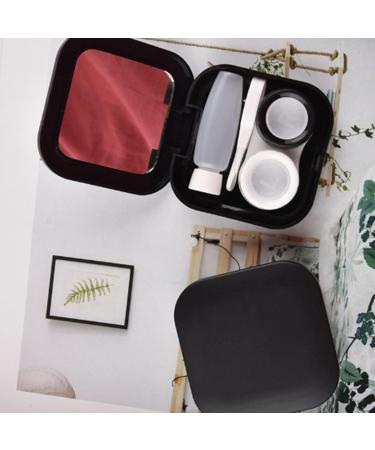 Herchr Portable Contact Lens Container Kit with Mirror - Colorful Mini Storage Box Holder for Travel (Black) - Buy Online on SooperMarket.com
