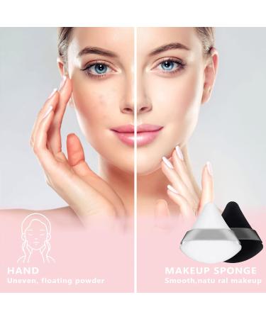 4 Pcs Powder Puff Makeup Puff Triangle Powder Puff Soft Powder Sponge Reusable Makeup Triangle Sponges with Strap for Loose Powder Body Cosmetic Foundation Wet Dry Makeup Tool Black and White black+white - Buy Online on SooperMarket.com