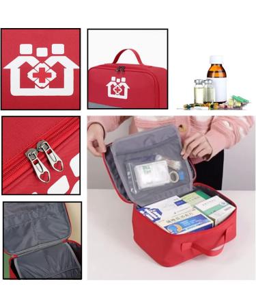 Zimohe 2PCs Large Waterproof Medication Bag - Empty Medicine Storage for Home Office Camping & Auto | Red M - Buy Online on SooperMarket.com