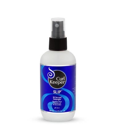 Curl Keeper Slip Hair Detangler Spray for Curly Hair 3.4 Fl Oz - Leave In Conditioner Spray for Men Women & Kids - Water-Based Detangling Spray Loosens Knots & Tangles with Aloe Vera & Silk Protein