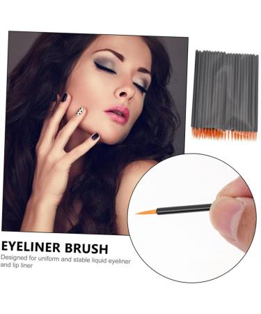 PLAFOPE 100pcs Disposable Eyeliner Brush Face Tools Eyeshadow Gel Eyeliner Brush Plastic Black - Buy Online on SooperMarket.com