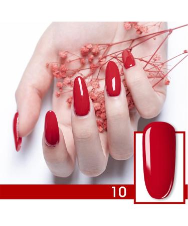 Shefave Gel Nail Polish 7ml Soak Off Gel Polish UV/LED Nail Art Manicure Nail Varnish Gel Long Lasting Chip Resistant High Glossy Easy to Apply Salon & Home Use (Red) - Buy Online on SooperMarket.com