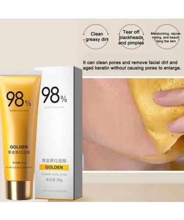 Gold Foil Peel-Off Mask | 98% Gold Anti-Aging Facial Mask for Deep Cleansing & Fine Line Reduction | Ideal for All Skin Types - Buy Online on SooperMarket.com