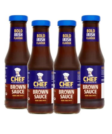 Brown Sauce Bundle Containing Chef Brown Sauce Dark and Spicy 330g (4 Pack)