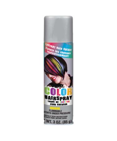 Silver Hair Spray Color - 3 oz. (1 Count) - Instantly Transforms Your Look Ideal for Parties & Cosplay