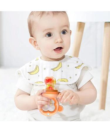 Abbto Fruit Bite Rings for Babies | Ergonomic Fruit Feed Pacifier & Soft Teething Toy | Safe for Toddlers & Infants - Buy Online on SooperMarket.com