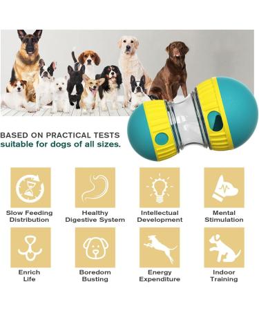 Interactive Treat Dispenser Dog Toy Dog Treat Dispensing Puppy Toys Rolling Dog Treat Dispenser Slow Feeder Reduce Boredom Improve IQ for Small Medium Large Dogs (Green) - Buy Online on SooperMarket.com