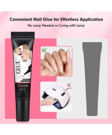 Newly Upgraded Quick Drying Nail Glue & Remover Kit - Long Lasting Press On & Fake Acrylic Nails - No UV Lamp Needed - Buy Online on SooperMarket.com