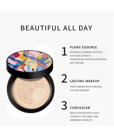 Whalegrass Air Cushion CC Cream Whale Grass Make Up Mushroom Head Air Cushion CC Cream - BB Cream Foundation Makeup Moisturizing Concealer Makeup Long Lasting Matte Easy to Apply (Brighten) 20.00 g (Pack of 1) Brighten - Buy Online on SooperMarket.com