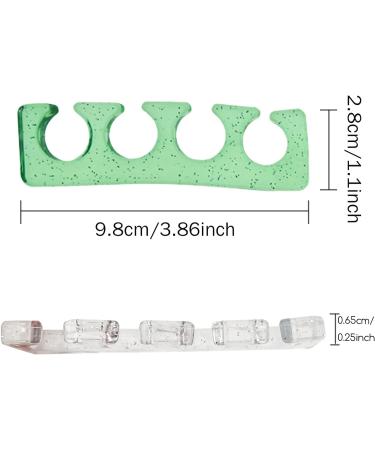 Gel Toe Separator 4PCS for Nail Varnish, Green & Translucent Toe Dividers/Spacers - Nail Art Pedicure Manicure Accessories - Buy Online on SooperMarket.com