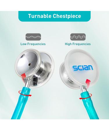 Buy SCIAN Dual Head Stethoscope for Nurses & Doctors - Classic Stainless Steel Medical Supplies with Carrying Bag - Pearlescent Green - Ship Worldwide - Buy Online on SooperMarket.com