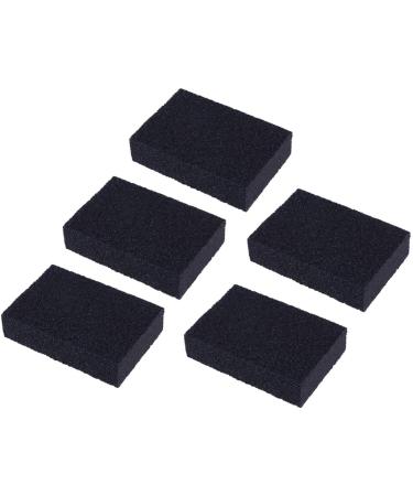 U-K 5pcs Kitchen Cleaning Sponges Carborundum Sponges Scouring Pads Sponges Dish Washing Sponges for Kitchen Black Durable As Shown