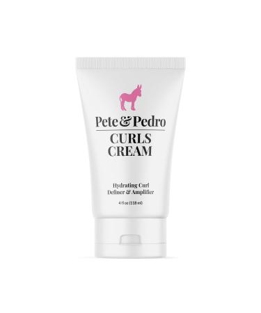 Pete & Pedro CURLS CREAM - Hydrating Curls & Wavy Hair Definer & Amplifier | Separate Curls & Waves | Adds Volume Shine Texture Reduces Frizz Humidity Resistant | Shark Tank Featured 4 oz.